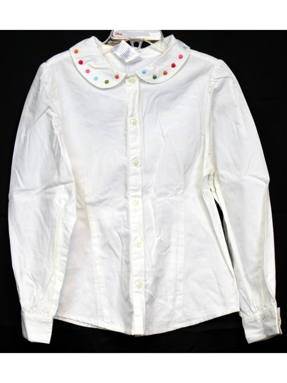 2007 Gymboree Cupcake Cutie White Blouse sz 7 Embroidered Dots Baking Fun Winter
